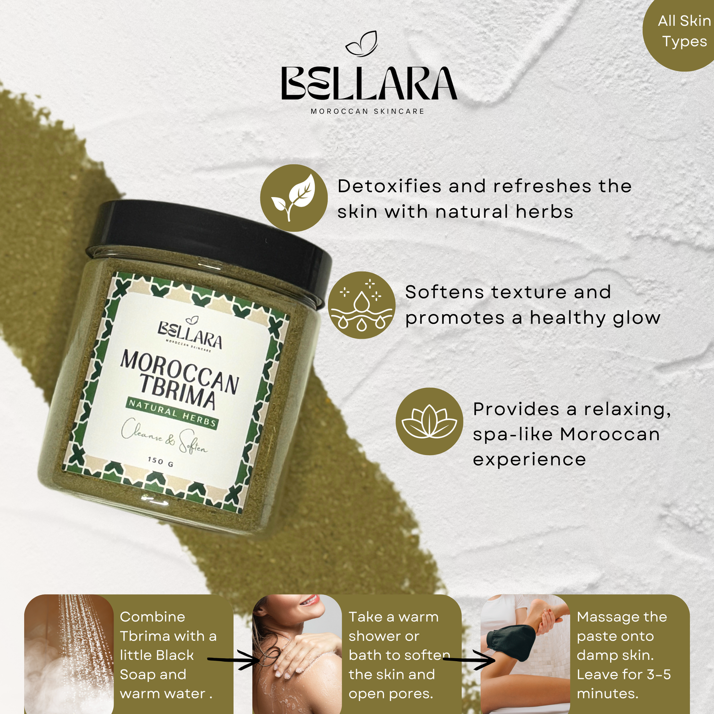 Moroccan Tbrima Powder - Herbal Body Scrub