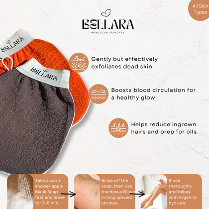 Moroccan Exfoliating Kessa Mitt – Deep Exfoliation